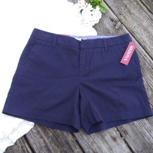 NWT Merona Navy Blue Chino Shorts 6